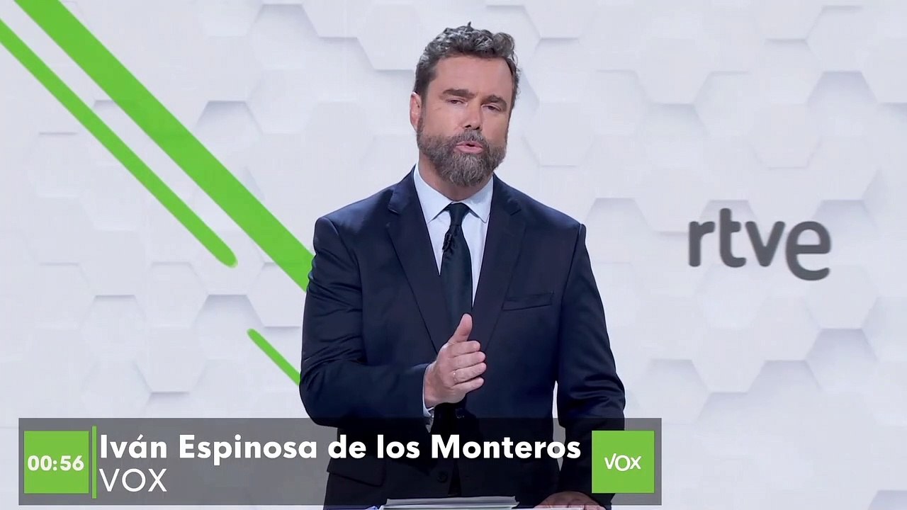 Minuto final de Iván Espinosa de los Monteros (Vox) en el debate de portavoces