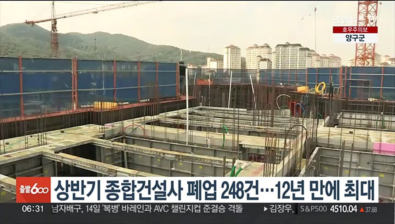 상반기 종합건설사 폐업 248건…12년 만에 최대