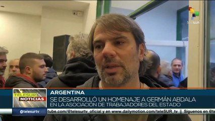 Argentina: Realizan homenaje a Germán Abdala en la Asociación de trabajadores del Estado