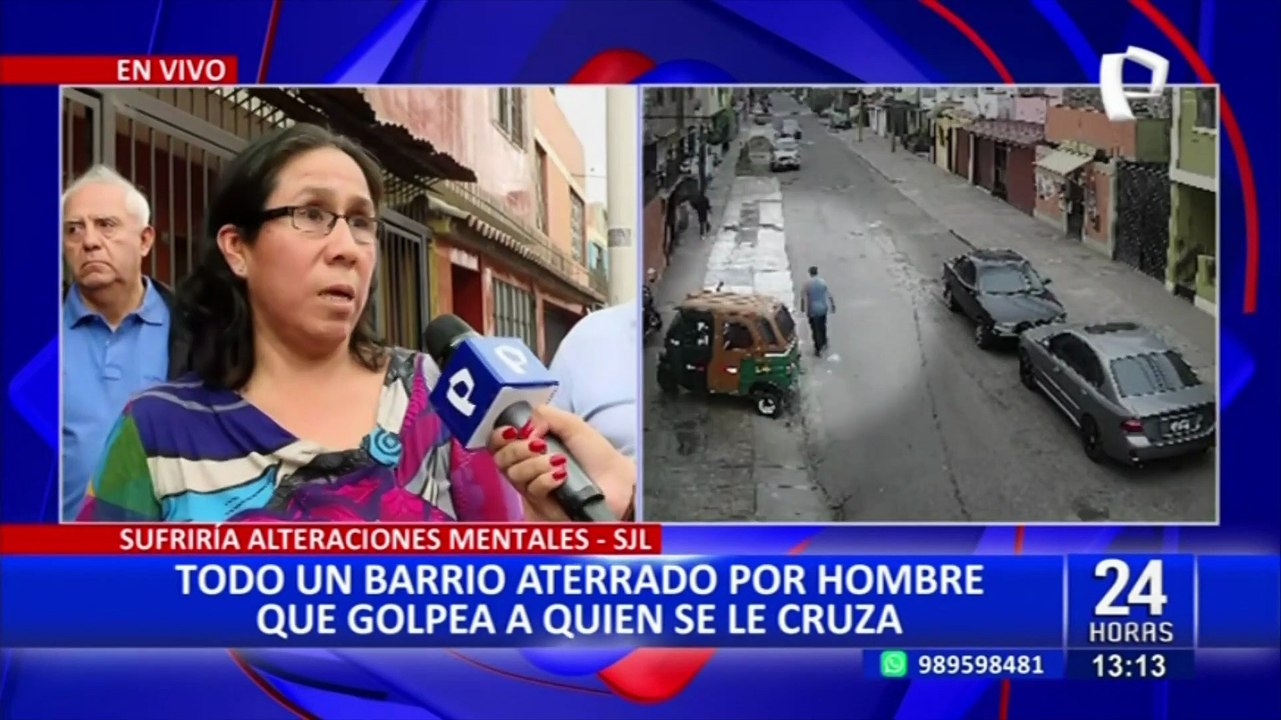 Vecinos aterrados por hombre con aparentes alteraciones mentales que ataca a transeúntes
