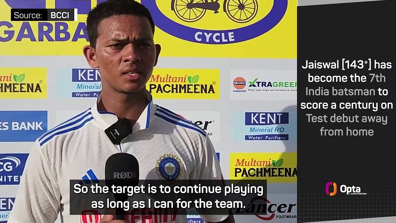 Jaiswal 'emotional' after scoring ton on Test debut