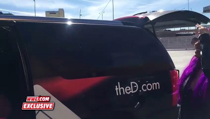 Bayley and Sasha Banks arrive at Monday Night RAW