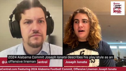 2024 Alabama Commit Joseph Ionata describes his play style as an offensive lineman