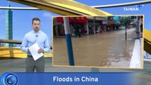 Bridge in China Overflows After Floods Hit Southwest