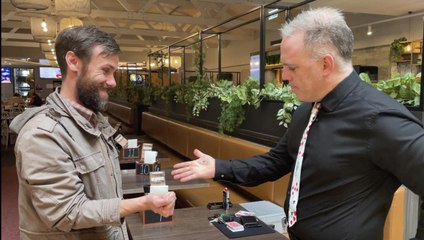 Ballarat magician Ben James performs trick