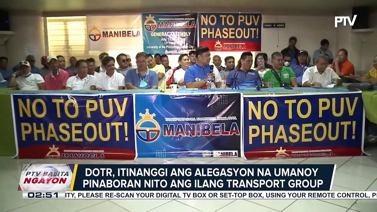 DOTr, itinanggi ang alegasyon na umanoy pinaboran nito ang ilang transport group