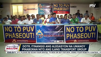 DOTr, itinanggi ang alegasyon na umanoy pinaboran nito ang ilang transport group