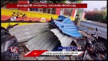 Water Tank Fell Down From Building On Railway Station Platform 1 | Warangal | V6 News