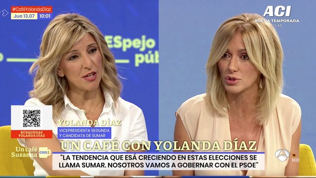 El descomunal mal rollo entre Susanna Griso y Yolanda Díaz en 'Espejo Público' viene de lejos y hay una razón