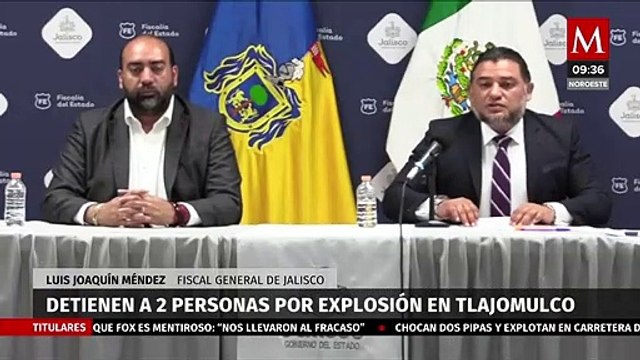 Confirma Fiscalía detención de dos personas tras ataque con explosivos a policías en Tlajomulco
