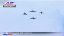 14-Juillet: trois avions Rafale indiens survolent le ciel de Paris