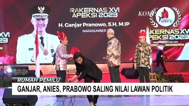 Ganjar Pranowo, Anies Baswedan dan Prabowo Subianto Saling Nilai di Panggung APEKSI!