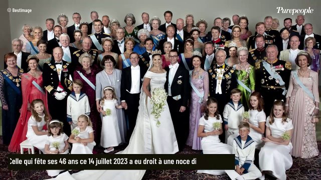 PHOTOS Victoria de Suède, son mariage incroyable : robe, diadème, invités royaux du monde entier... un événement unique