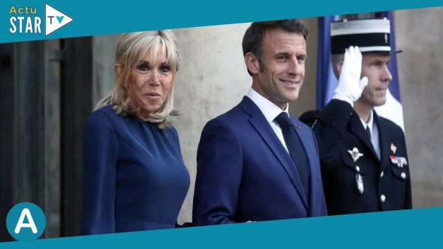 Brigitte Macron ultra élégante en bleu-nuit et demi-queue avant les festivités du 14 juillet