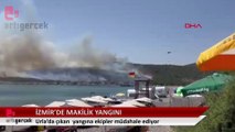İzmir'de makilik alanda yangın çıktı