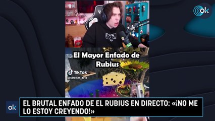 El brutal enfado de El Rubius en directo: «¡No me lo estoy creyendo!»