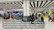 Gatwick Airport workers to strike over summer holidays