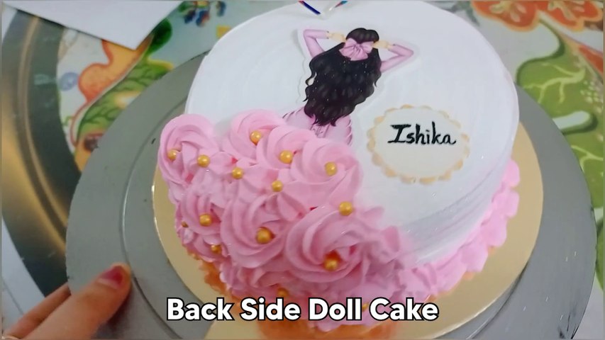 blue dress for baby girl Barbie Cake main image 1