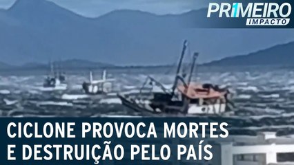 Ciclone provoca mortes e destruição pelo país