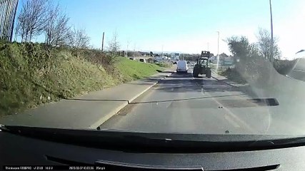 Driver goes wrong way round notorious Norcross roundabout in Thornton
