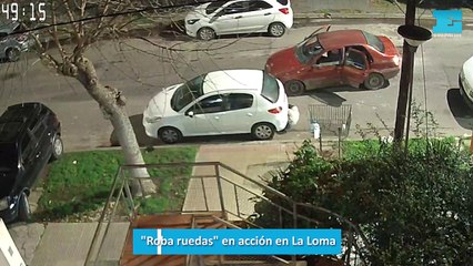 Roba ruedas en acción en La Loma