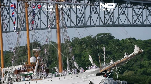 Marinos chilenos cruzan el Canal de Panamá a bordo del histórico buque Esmeralda | No Comment