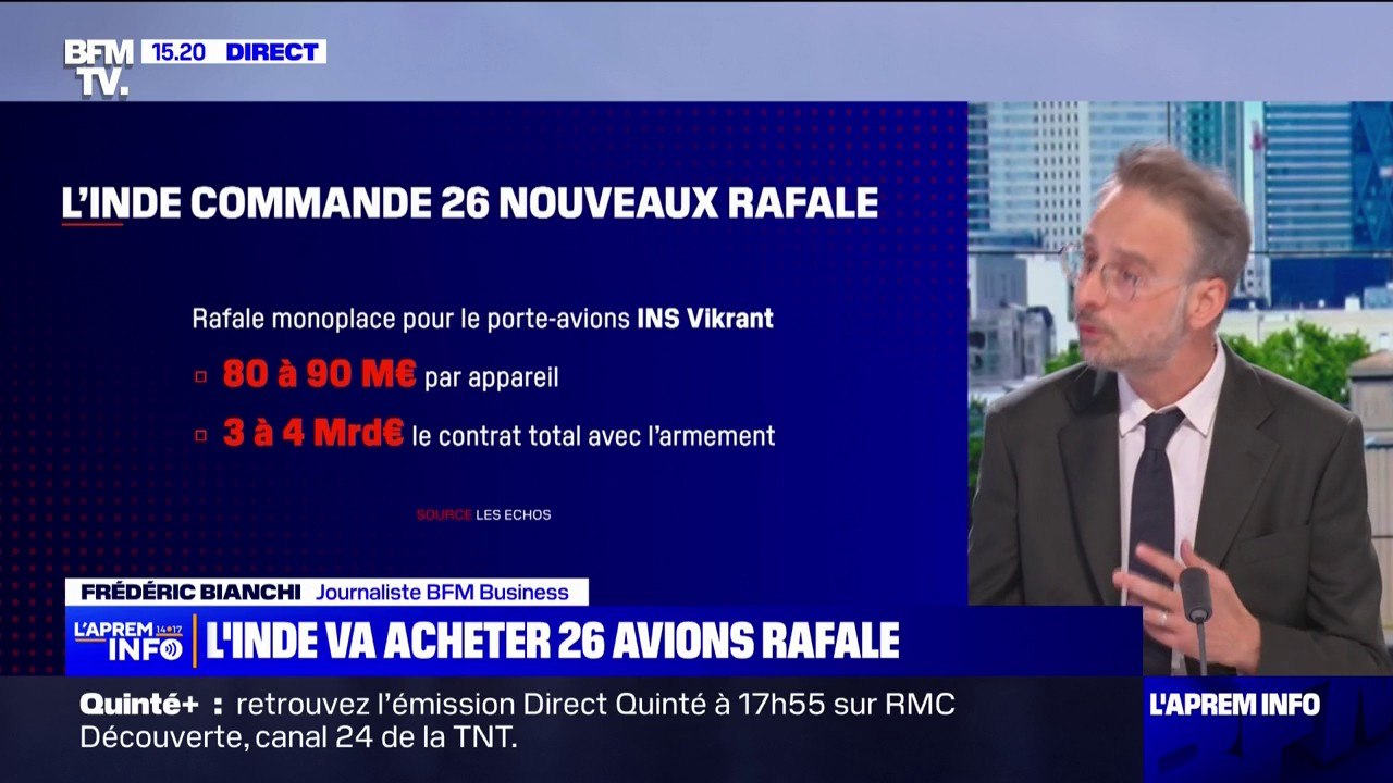 L'Inde a donné son accord pour l'achat à la France de 26 avions de chasse Rafale Marine et de trois sous-marins Scorpène