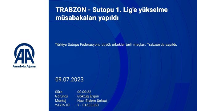 TRABZON - Sutopu 1. Lig'e yükselme müsabakaları yapıldı