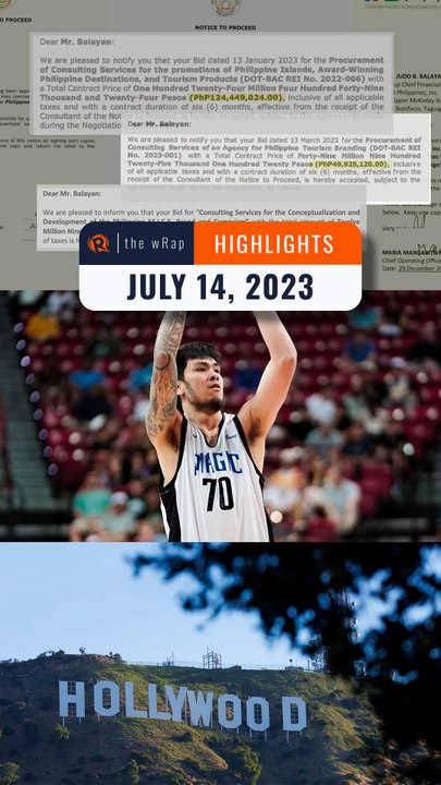 Rappler's highlights: 'Love the Philippines,' SAG-AFTRA strike, Kai Sotto | The wRap | July 14, 2023