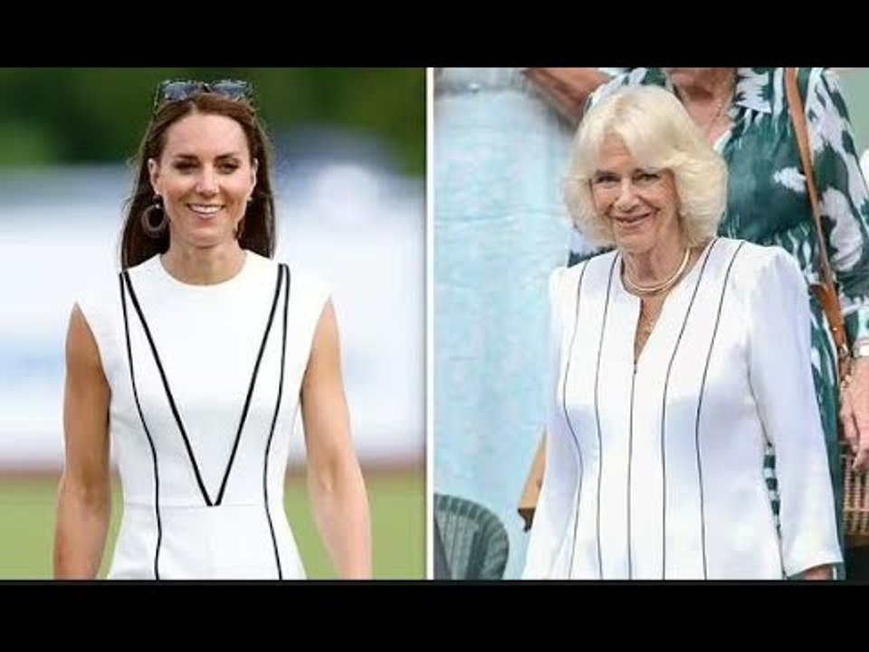La regina Camilla indossa un abito simile a quello di Kate e i dettagli chiave la fanno risaltare