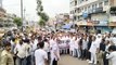 Jain society took to the streets in honor of sages