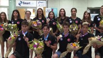İSTANBUL - Avrupa Gençler Yüzme Şampiyonası'nda 7 madalya kazanan milli sporcular, yurda döndü