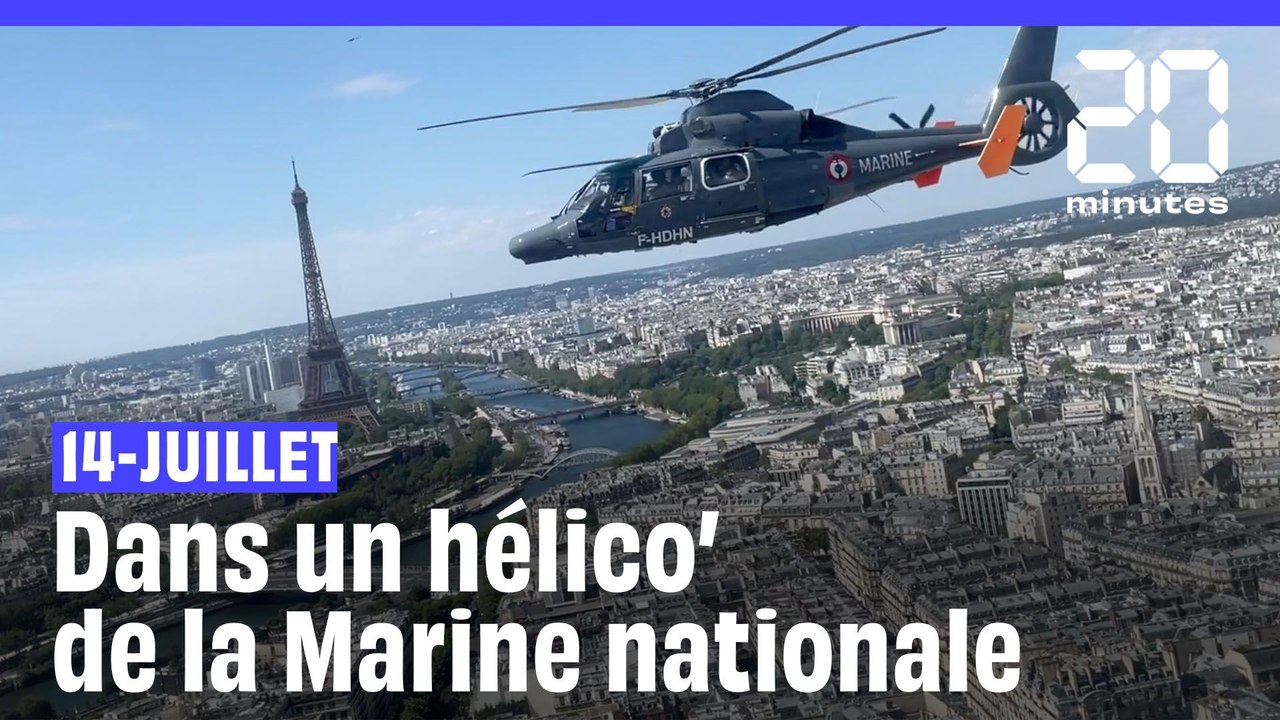 Le défilé aérien du 14-Juillet depuis un hélicoptère de la Marine nationale