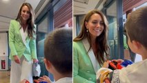 Adorable moment young boy meets Kate Middleton at Wimbledon