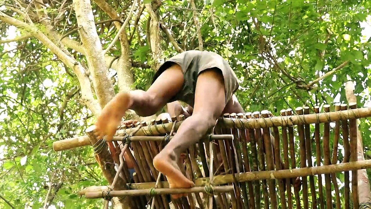Build the Highest and BeautifulTreehouse From Bamboo By Jungle Men