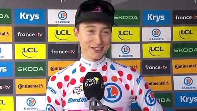 Tour de France 2023 - Neilson Powless : It’s really incredible to wear the polka dot jersey. Feels like everyone just got a bit louder as I came through so it was very nice to have that support.
