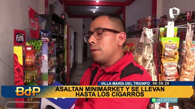Robo en VMT: sujetos a bordo de mototaxi asaltan minimarket y se llevan hasta los cigarros