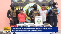 Policía captura a miembros de banda delictiva dedicada a la extorsión en Cantarranas