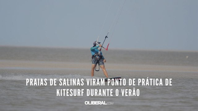 Praias de Salinas viram ponto de prática de kitesurf durante o verão