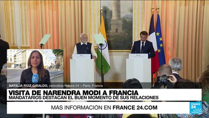 Informe desde París: Modi y Macron reiteran la buena relación entre sus países