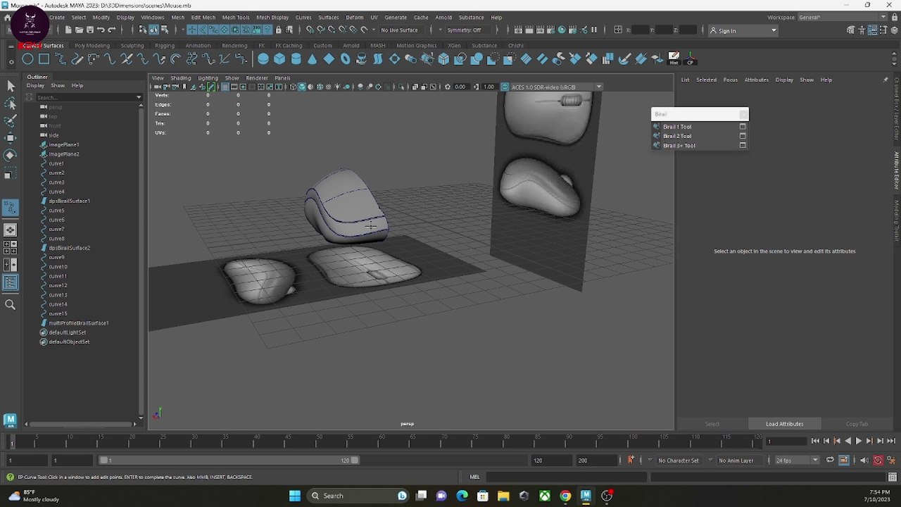 Autodesk Maya Lecture 4 - Unleashing Creativity with Maya's Birail Tool ...