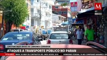 Ataques a transporte público no paran, bases de camiones cerraron en Chilpancingo