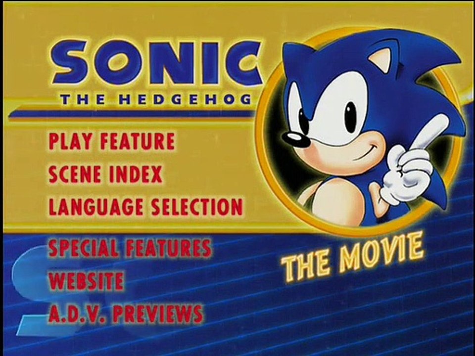 ADV Films - Sonic the Hedgehog OVA - DVD Menu & Special Features ...