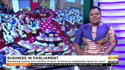 Business in Parliament: Reviewing quality and validity of work as Minority repeatedly leave for court -  The Big Agenda on Adom TV (14-7-23)