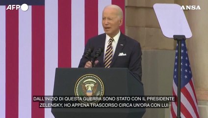 Ucraina, Biden: "Nessun cedimento nel sostegno a Kiev"
