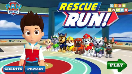 Nickelodeon Games to play online 2017 ♫Paw Patrol Rescue Run 2017 - Part 1♫ Kids Games