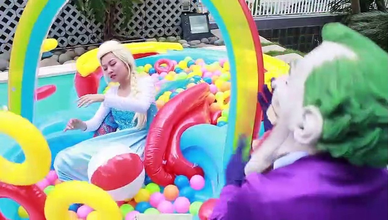 Spiderman and Elsa & Spidergirl vs Joker & Venom! Spider man Fun Superhero In Real Life