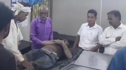 दमोहः काम कर रहे मजदूर पर भरभरा कर गिरी मकान की छत,उपचार जारी