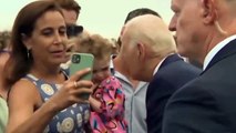 Joe Biden Pretends To Gobble Up Little Girl Before Sniffing Her in Finland