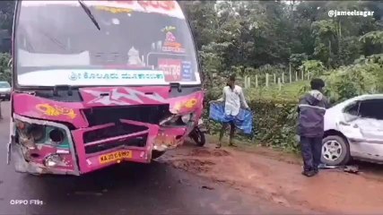 ಸಾಗರ: ಹೈಕೋರ್ಟ್ ನ್ಯಾಯಾಧೀಶರು ಪ್ರಯಾಣಿಸುತ್ತಿದ್ದ ಕಾರು ಅಪಘಾತ